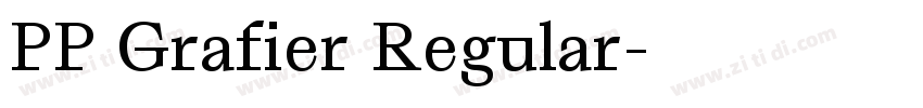 PP Grafier Regular字体转换